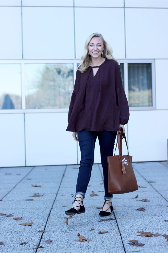 Ambellish Boutique Plum Tunic Swing Leg