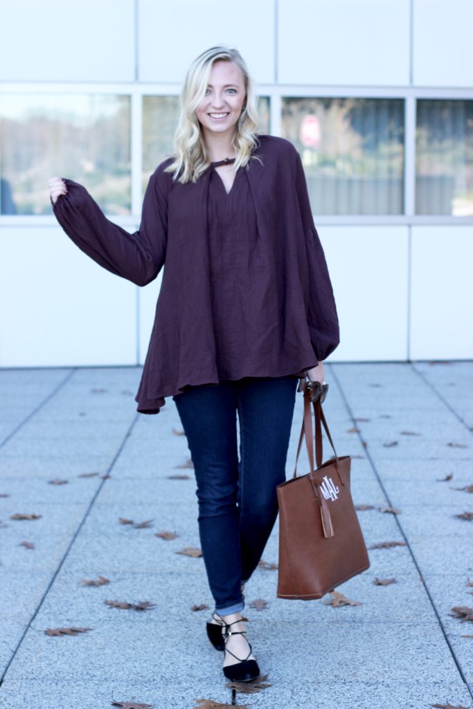 Ambellish Boutique Plum Tunic Detail Arm 