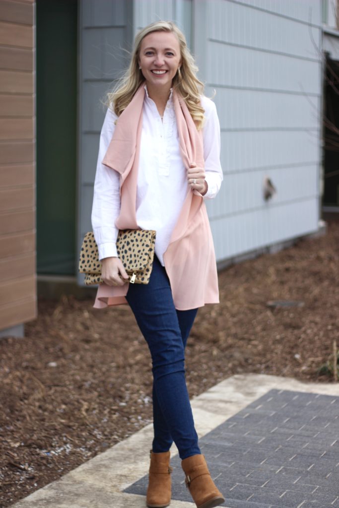 A Dash of Bruck Valentines Day look Pink Vest Leopard Clutch Photo 1