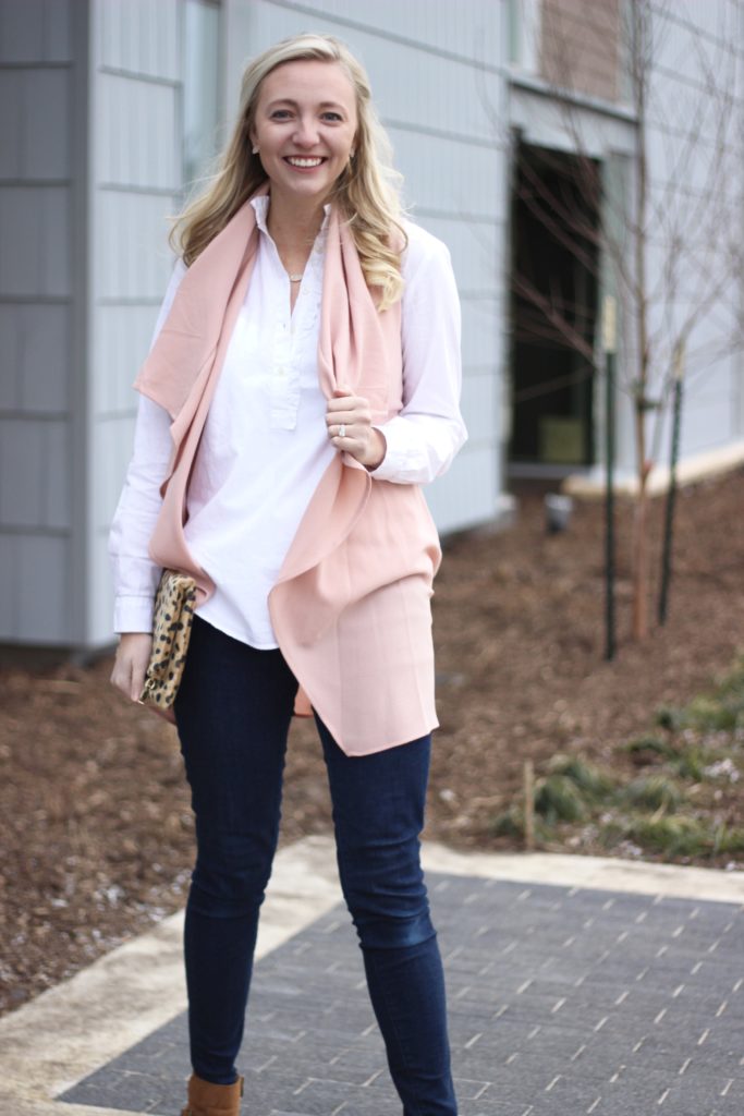 A Dash of Bruck Valentines Day look Pink Vest Leopard Clutch Photo 1