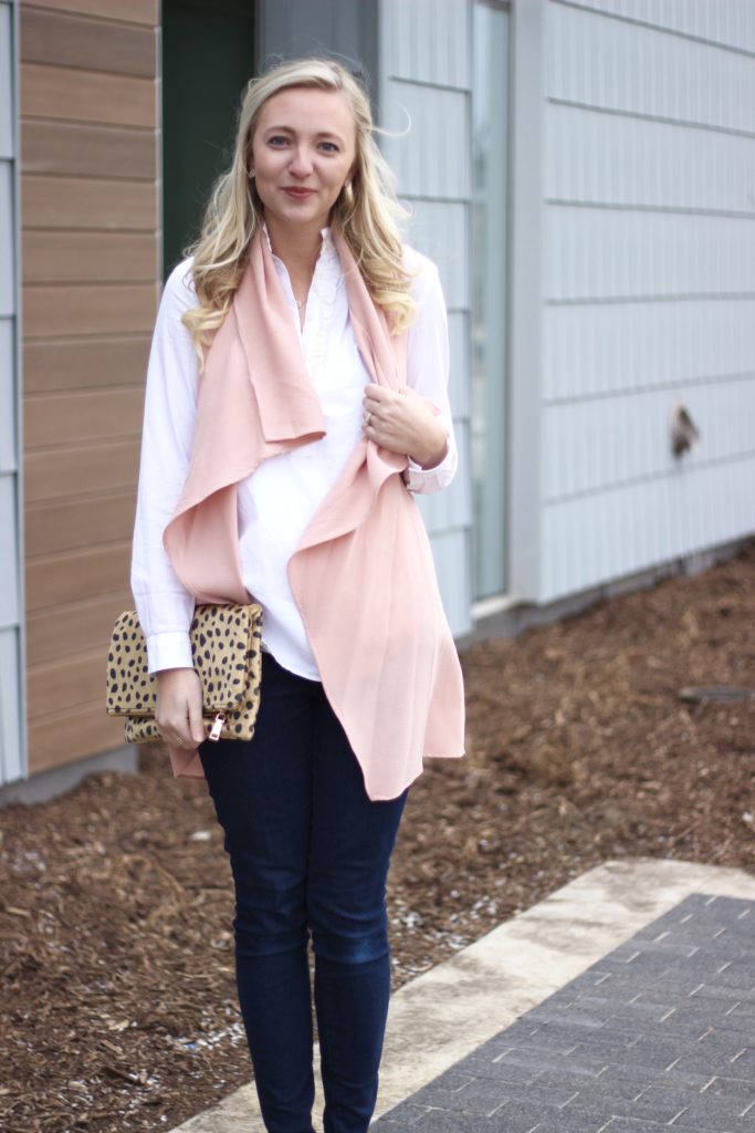 A Dash of Bruck Valentines Day look Pink Vest Leopard Clutch Photo 1