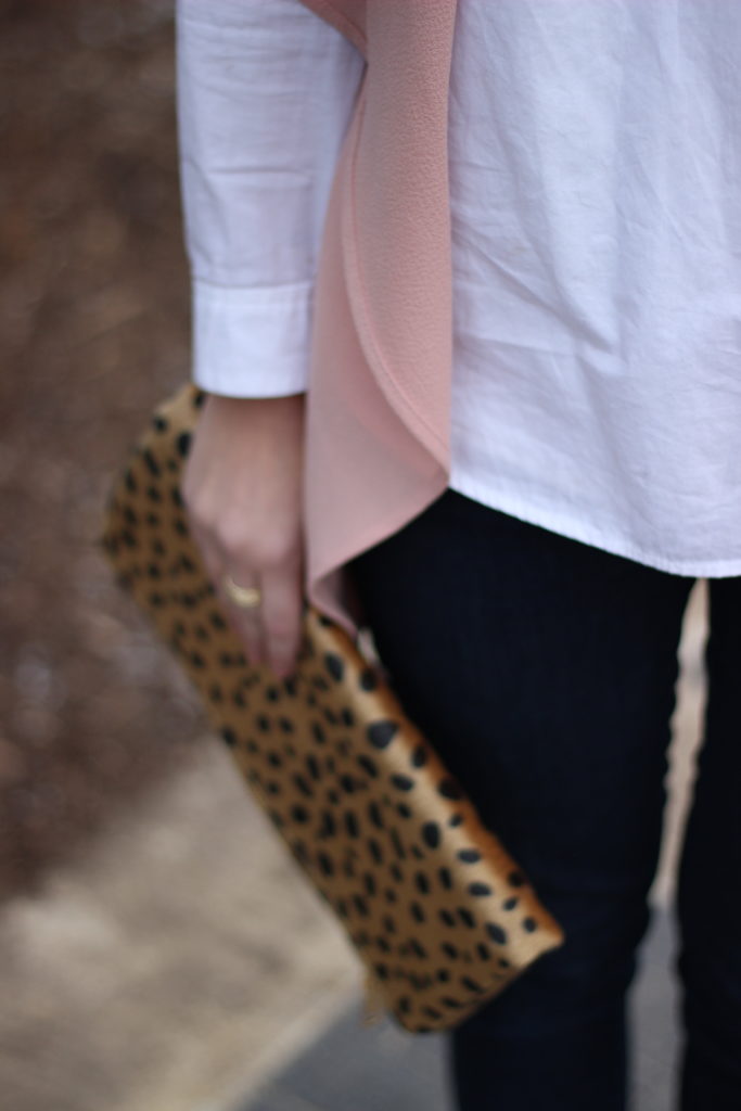 A Dash of Bruck Valentines Day look Pink Vest Leopard Clutch Photo 1