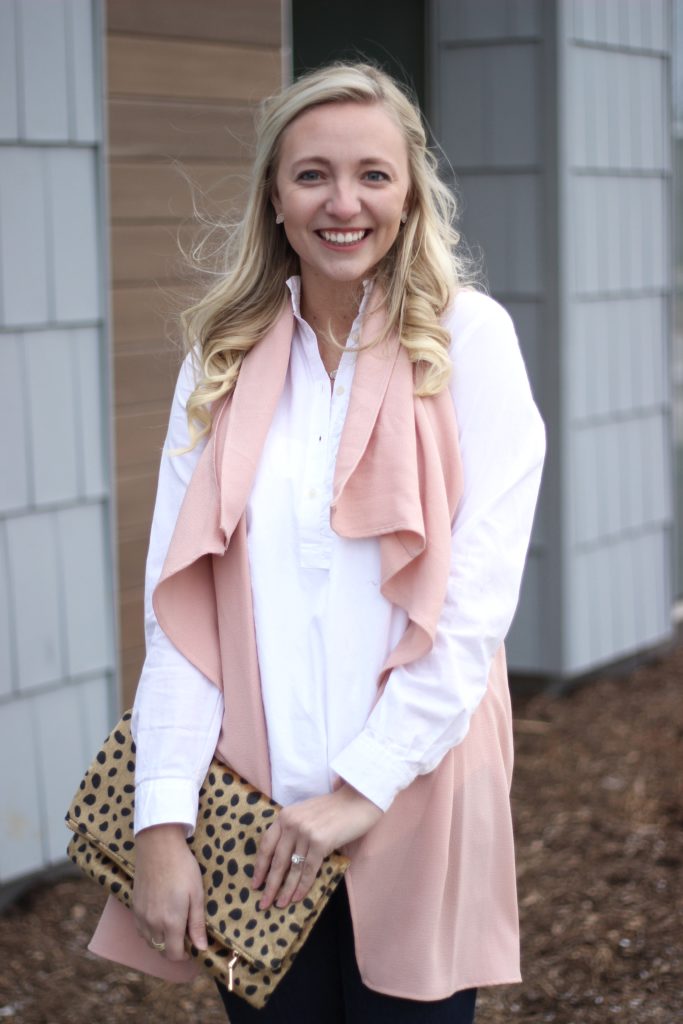 A Dash of Bruck Valentines Day look Pink Vest Leopard Clutch Photo 1